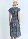 Vestido Nemo Azul Talla S Mujer Mango