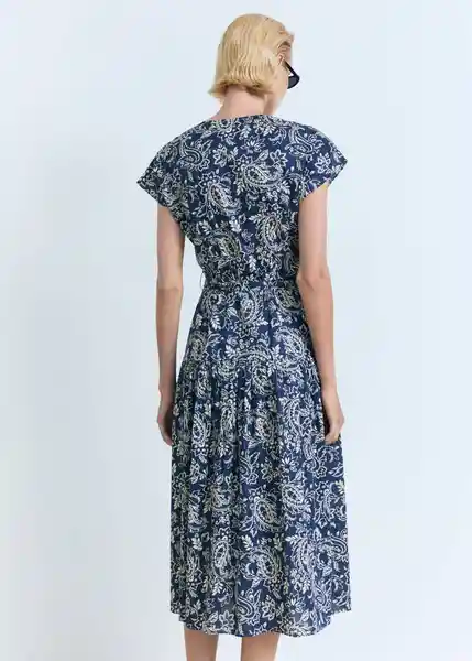 Vestido Nemo Azul Talla S Mujer Mango