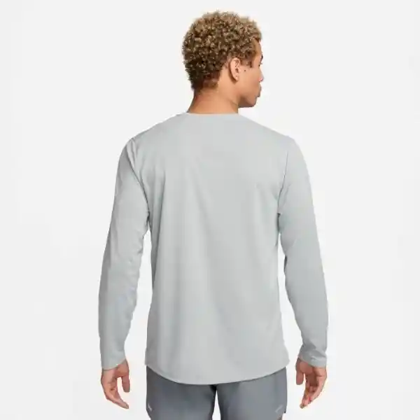 Nike Camiseta Uv Miler Top ls Para Hombre Gris Talla XL