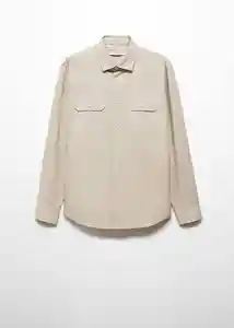 Camisa Miso Beige Talla M Hombre Mango