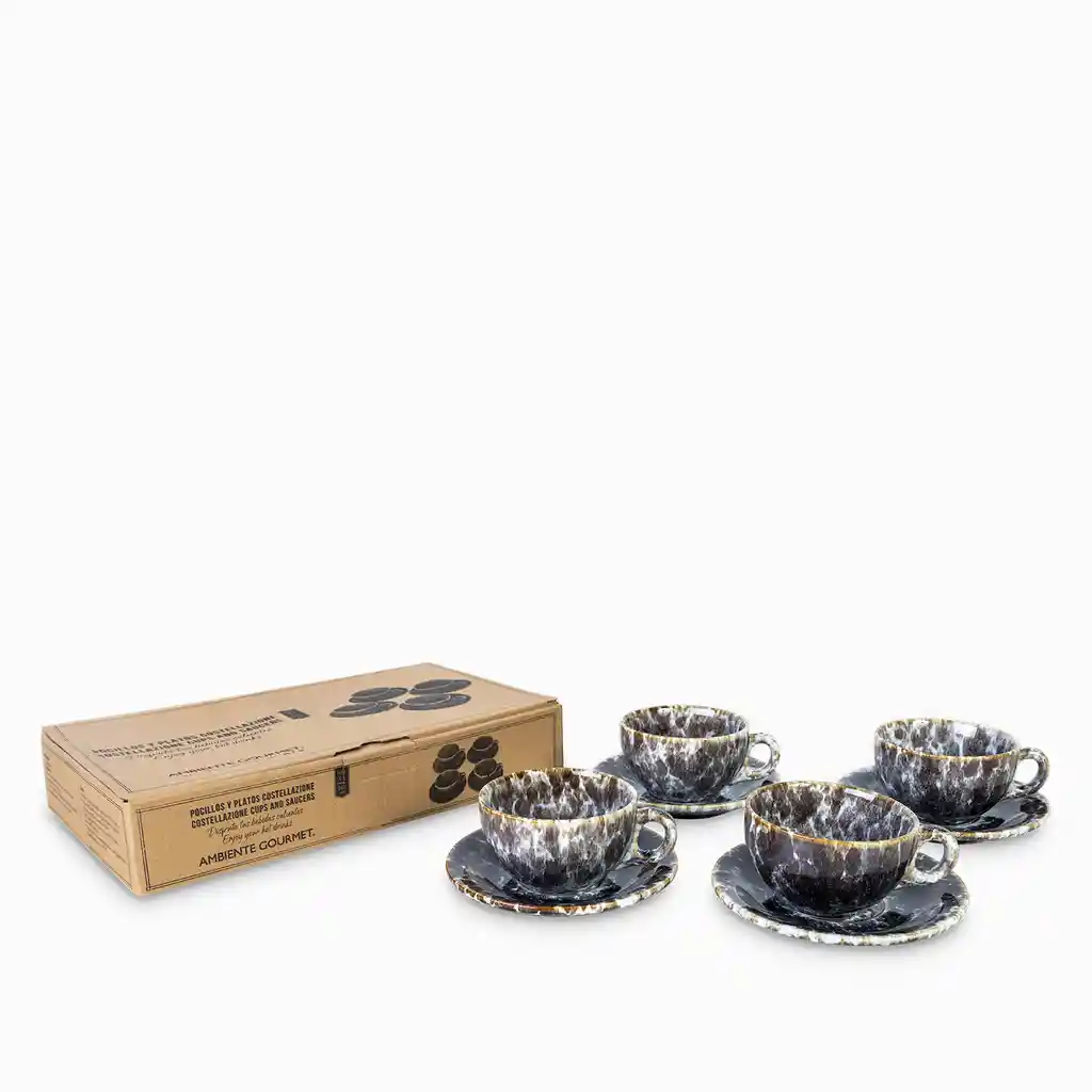 Set Pocillo y Plato Costellazione 260 mL Ambiente Gourmet