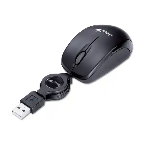 Genius Mouse Micro Retráctil Sensor Óptico Negro