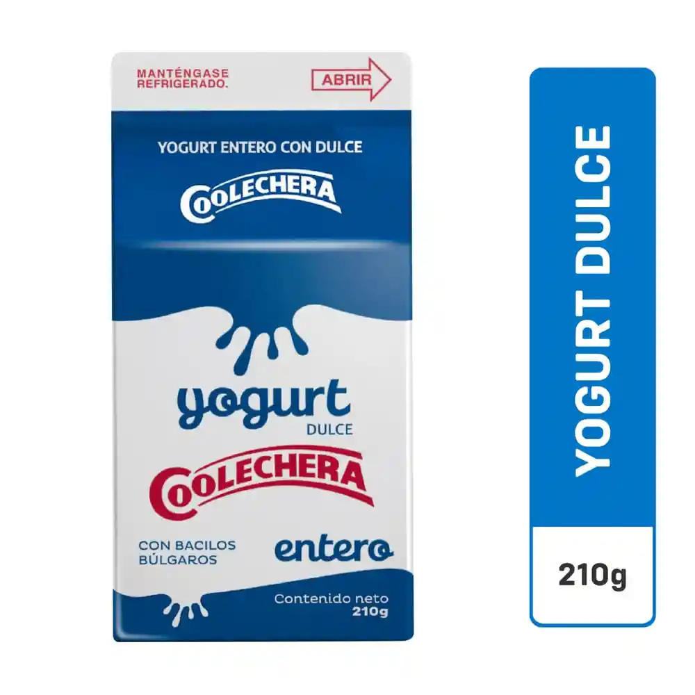 Coolechera Yogurt Dulce con Bacilos Búlgaros