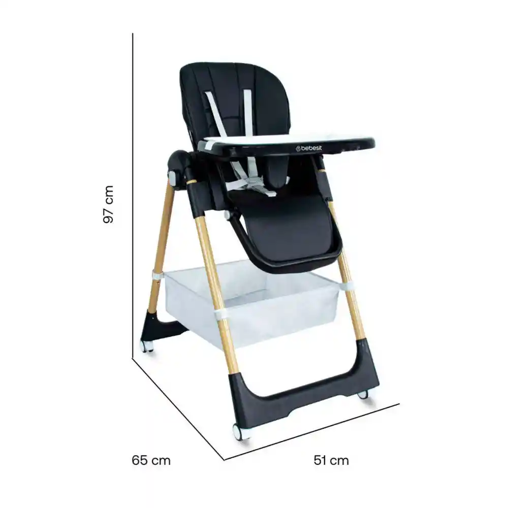 Silla Comedor Prime Negro Bebesit Yy111bk