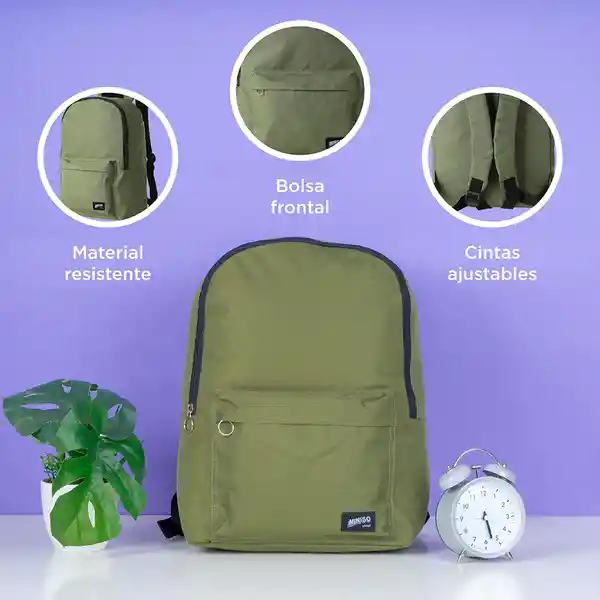 Mochila Básica Verde Miniso