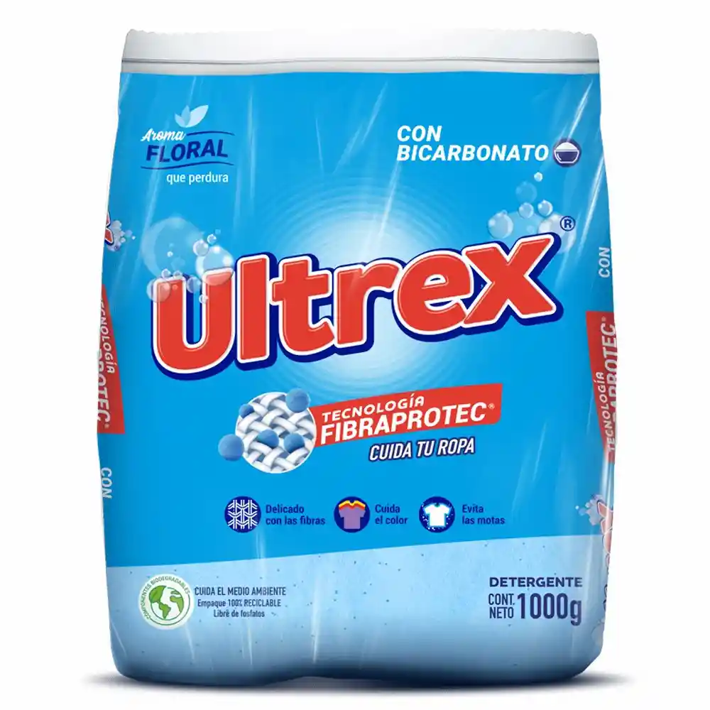 Ultrex Detergente en Polvo con Aroma Floral