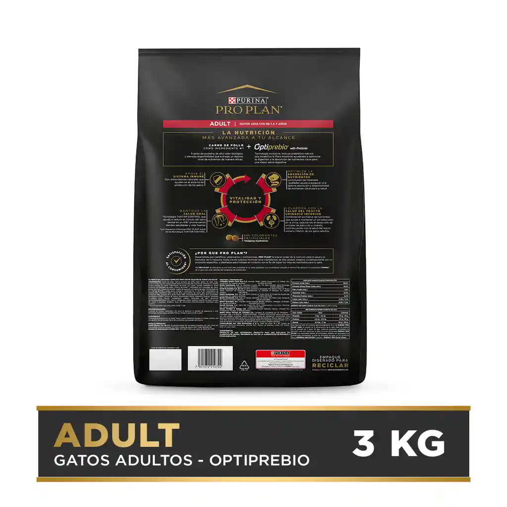 Comida para Gatos Adultos Purina Pro Plan x 3 kg