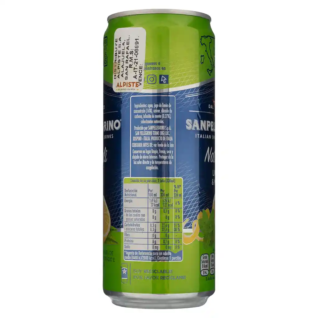 San Pellegrino Agua Saborizada Limone & Menta