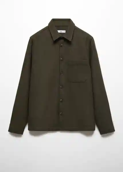 Camisa Través Khaki Talla S Hombre Mango