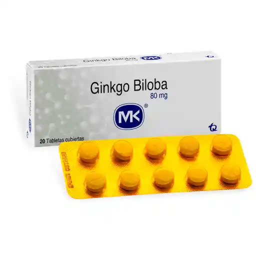 Ginkgo Biloba 80 Mg 20 Tabletas Mk