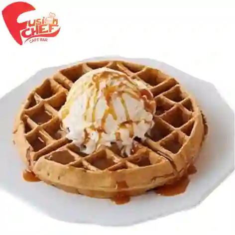 Waffle de Nutella y Helado