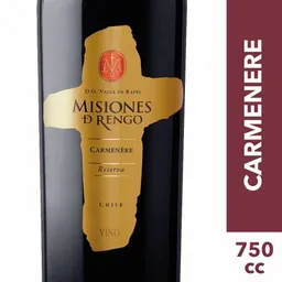 Vino Tinto MISIONES DE RENGO Carmenere Reserva Botella 750 Ml