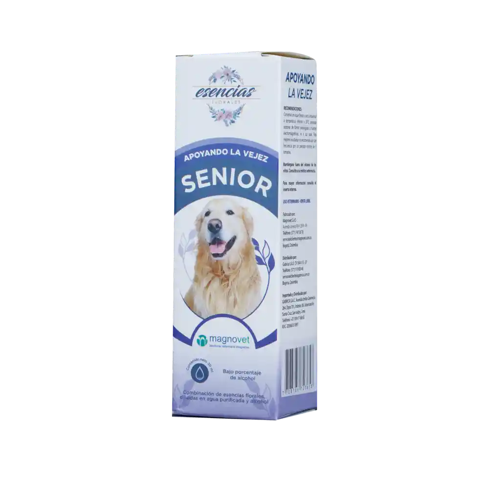 Esencias Gotas Perros Senior Apoyando la Vejez