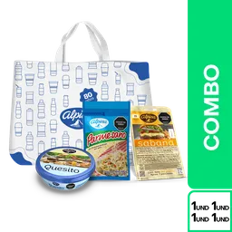 Combo Alpina Quesito Fresco + Parmesano + Sabana + Tote Bag