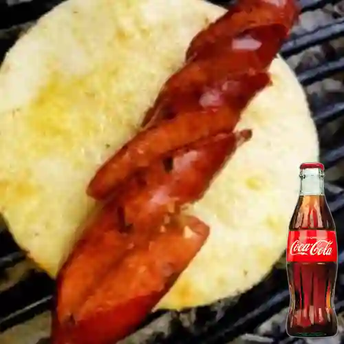 Combo Arepa c/ Chorizo +Cocacola Orig 192 ml