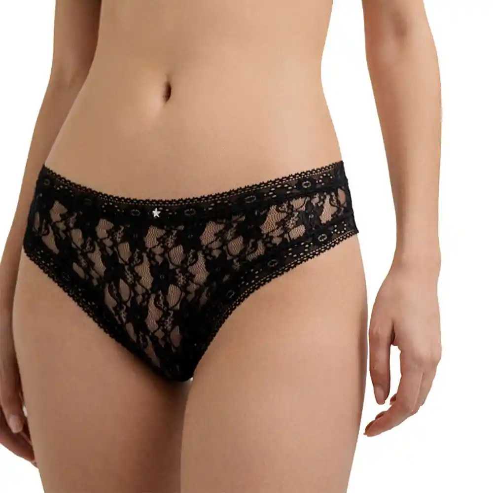 Panty Cachetero Tiro Medio Femenino Mitsuri Punto Blanco Talla L