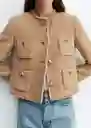 Chaqueta Carlita Beige Talla XS Mujer Mango