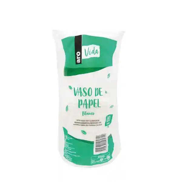 Vaso de Papel  Vida Blanco 9 oz Aro