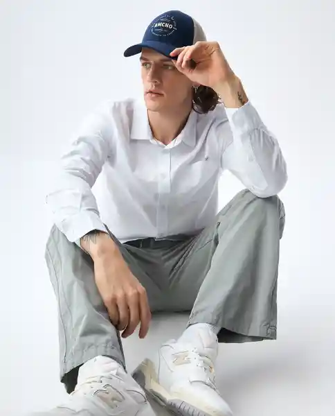 Camisa Hombre Blanco Talla M 811G501_BLA110601 Americanino