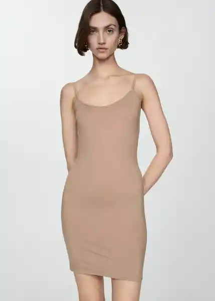 Vestido Chi Nude Talla S Mujer Mango