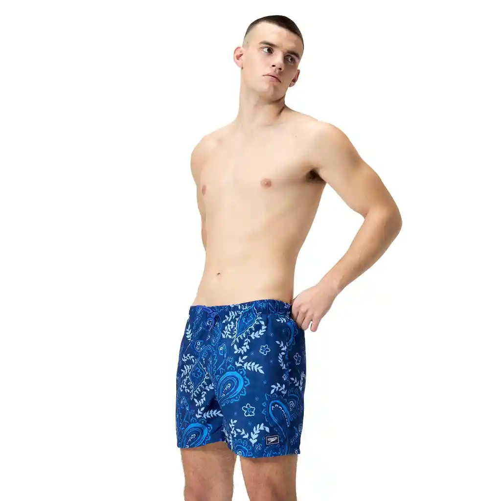 Pantaloneta Printed Leisure 16 Pulgadas V2 Hombre Azul-l
