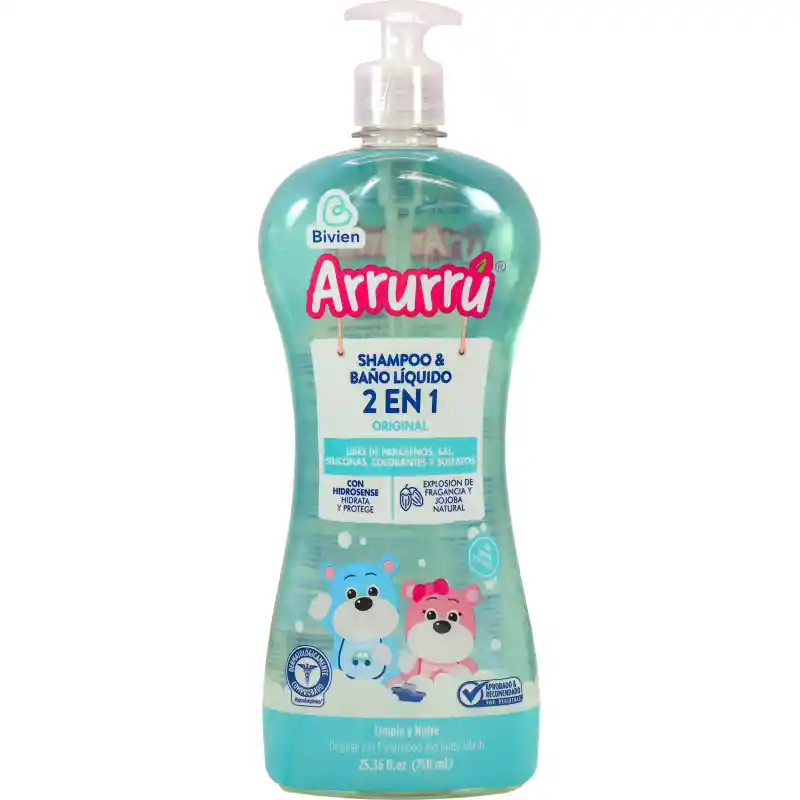 Arrurrú Shampoo y Baño Líquido 2 en 1 Original