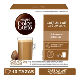 Cápsulas de Café con Leche NESCAFÉ DOLCE GUSTO Au Lait x 100g