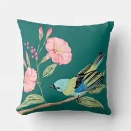 Cojin Dec 45 Verde Pajaro Finlandek K205209