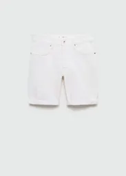 Bermuda Nepto Blanco Talla 36 Hombre Mango
