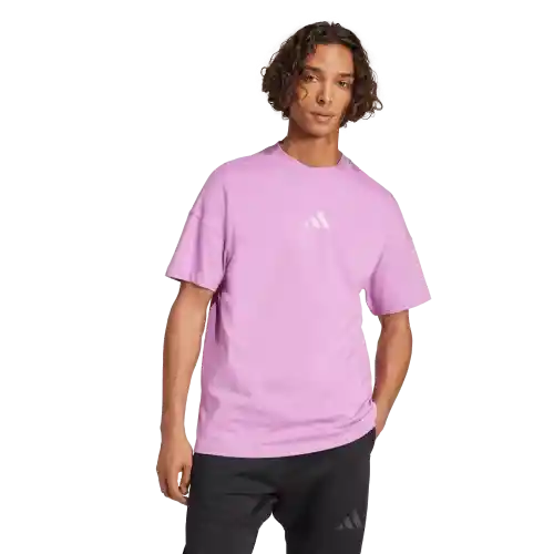 Adidas Camiseta Manga Corta Lifestyle Hombre Morado Talla M