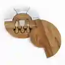Set Para Quesos Acacia Recipientes Cerámica Ambiente Gourmet