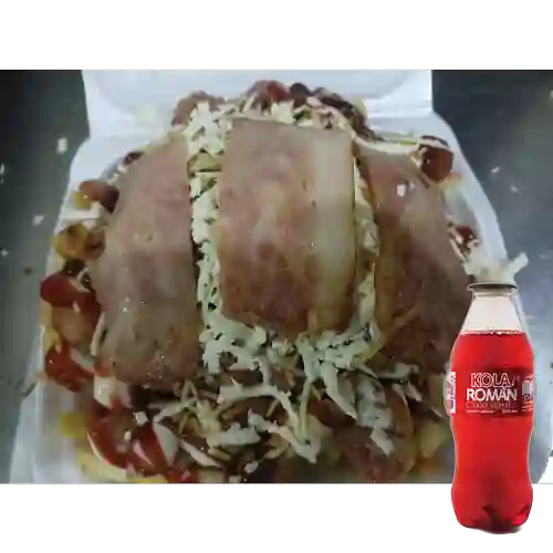 Combo Salchipapa Super Especial +Kola Román Orig 250ML