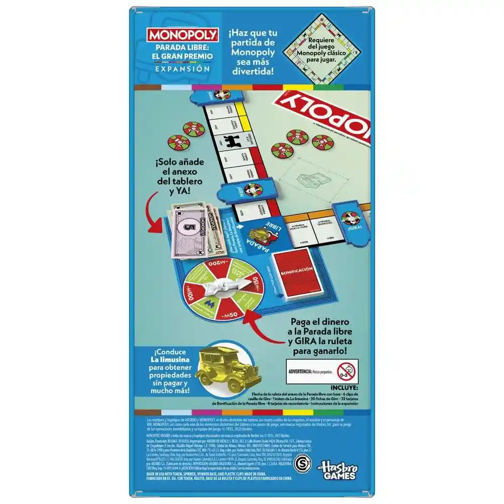 Juego de Mesa Monopoly Parada Libre Gran Premio Hasbro Gaming