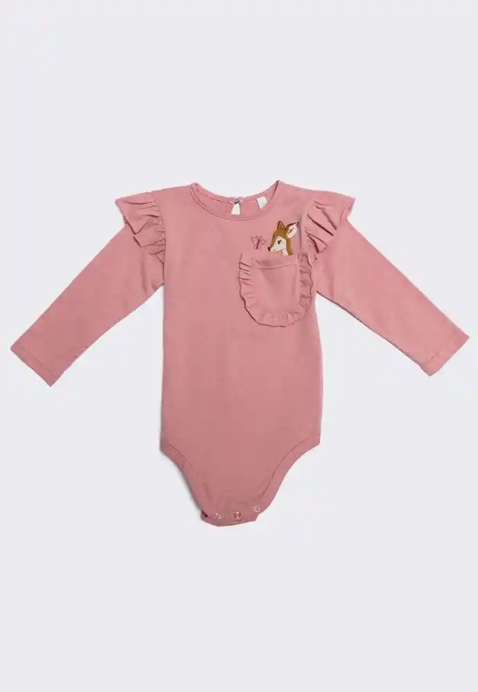 Body Manga Larga 18/24mese-rosado