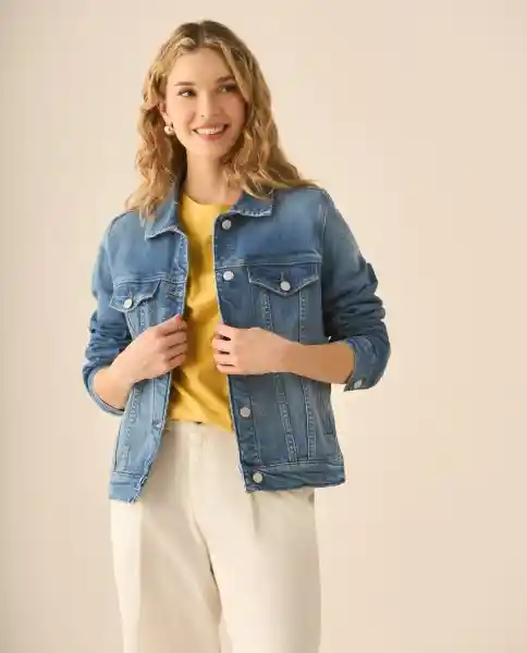 Chaqueta Azul Azulado Medio Talla M 123G003 Esprit