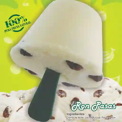 Helado de Ron Pasas