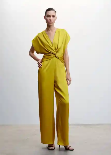 Enterizo Mono Gala-A Lima Talla XS Mujer Mango