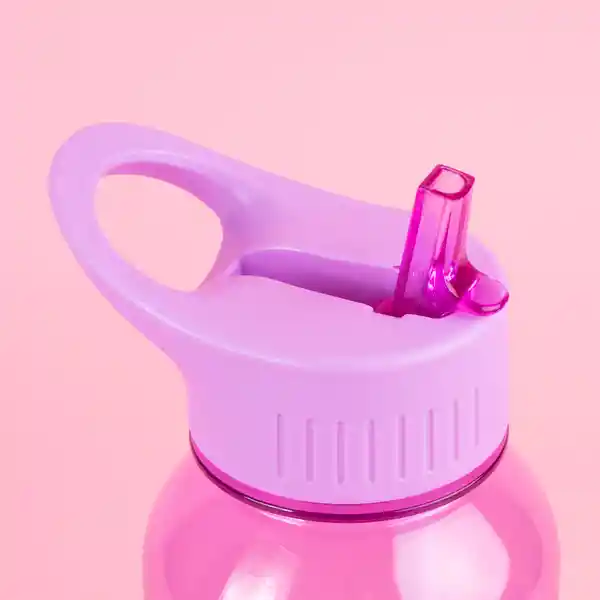 Vaso Plástico Con Pitillo y Funda Bears Púrpura 1000 mL Miniso