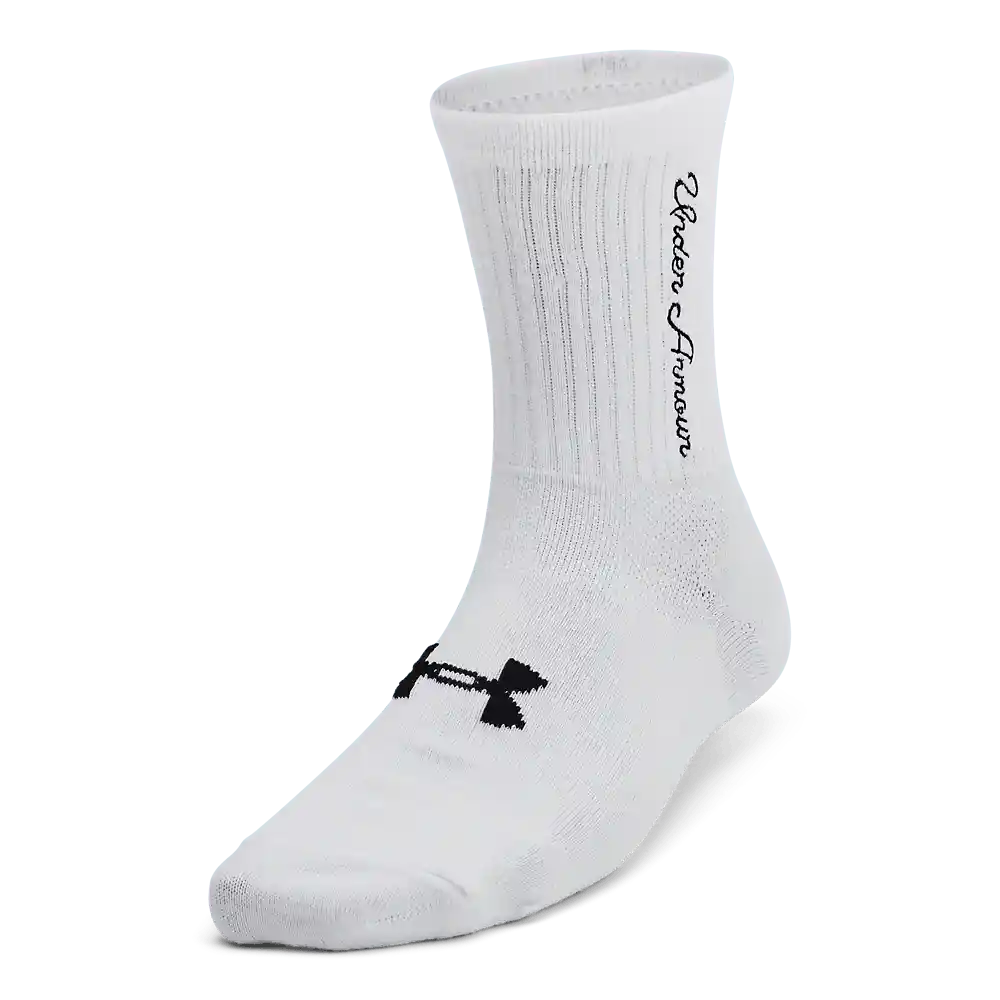 Under Armour Medias Essential Nv Mid Crew Mujer Blanco MD