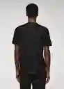 Camiseta Julian Negro Talla XXL Hombre Mango