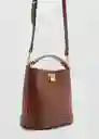 Bolso P Mike Cuero Talla 99 Mujer Mango