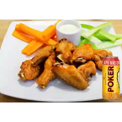 Combo Mega Wings Hot O BBQ + Poker 330 ml