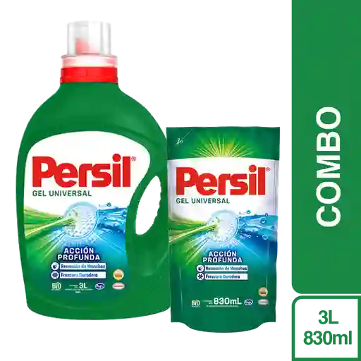 Persil Detergente Líquido 3 L + Persil Detergente Líquido 830 mL