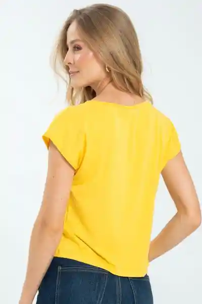 Camiseta Libby Color Amarillo Puro Talla S Ragged