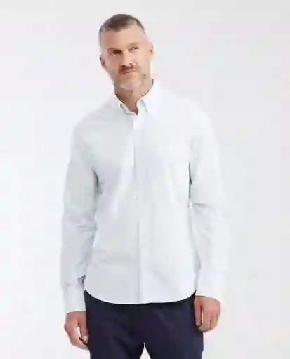Camisa Manga Larga Slim Fit Verde Talla L Chevignon