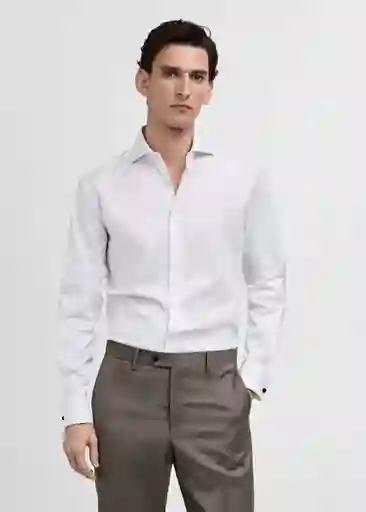 Camisa Bruce Blanco Talla S Hombre Mango