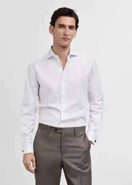 Camisa Bruce Blanco Talla S Hombre Mango
