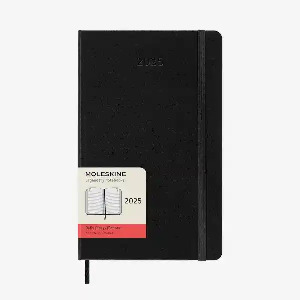 Moleskine Agenda 2025 Grande Diaria Negro hc