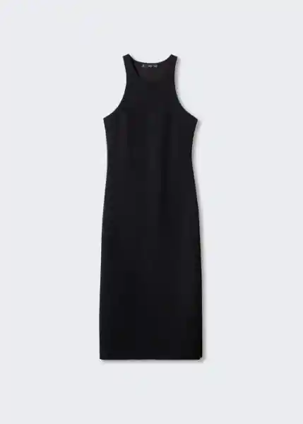 Vestido Sprio5 Negro Talla 24 Mujer Mango