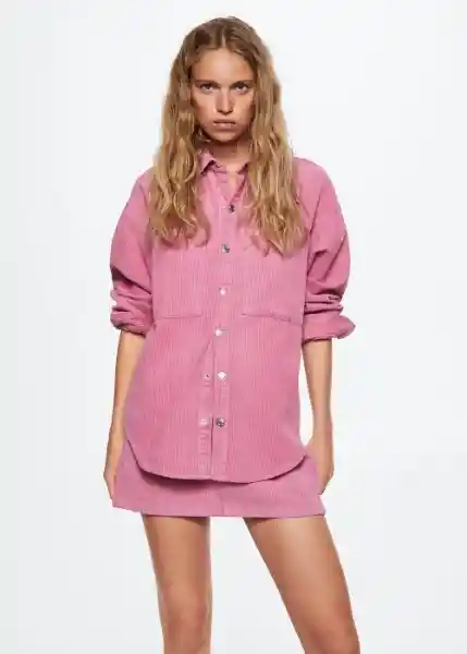 Sobrecamisa Pana Rosa Talla L Mujer Mango